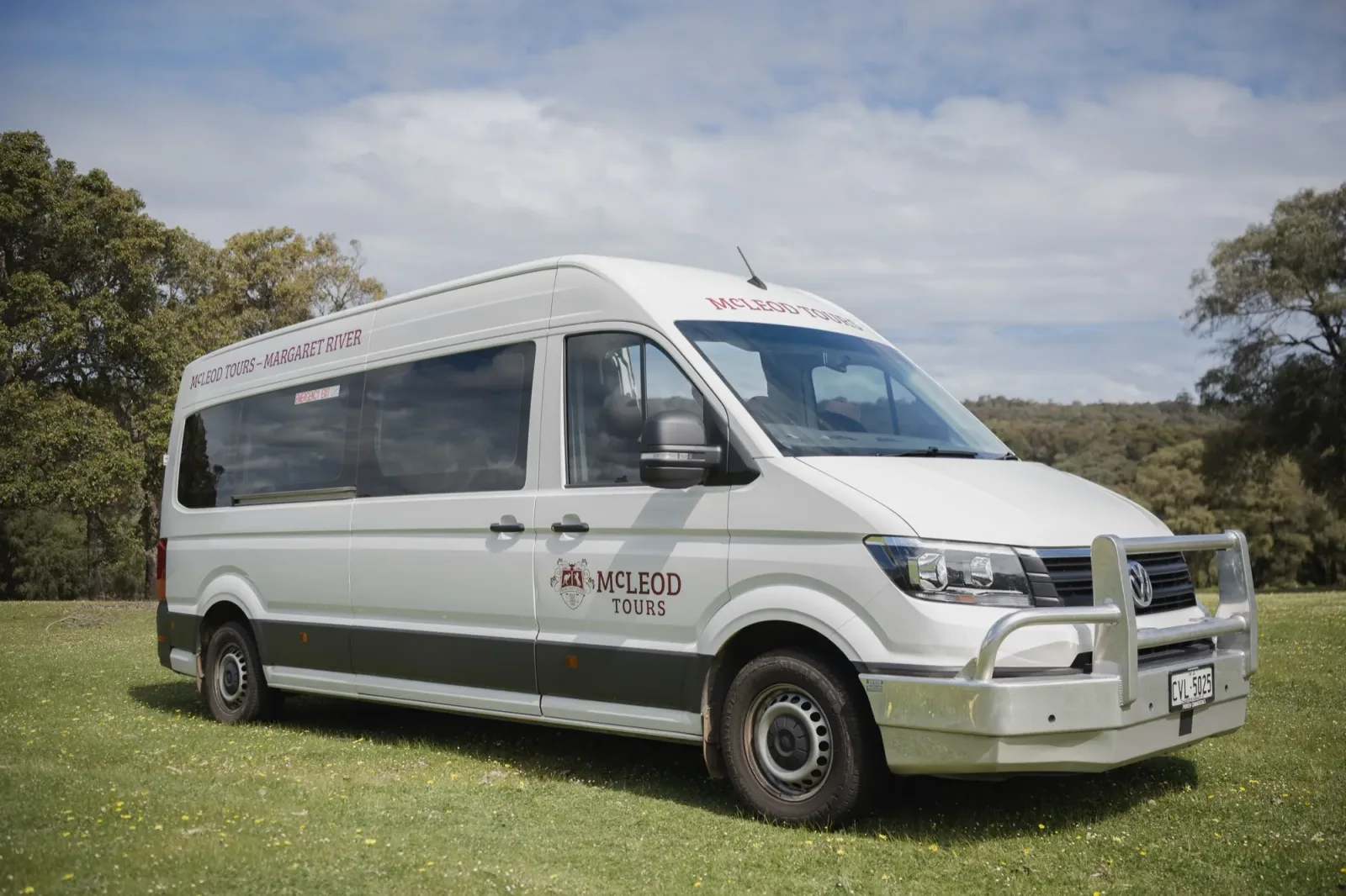 The McLeod Tours Volkswagen Crafter from outside